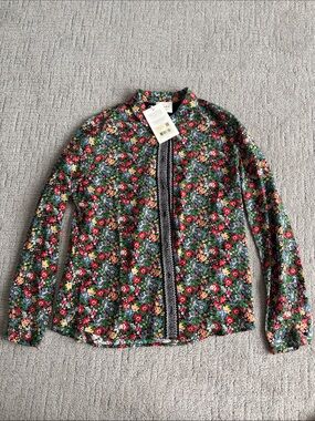 Sezane Floral Ann Button-Up Blouse